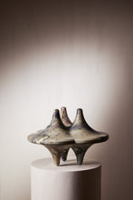 Load image into Gallery viewer, Matthew Fisher M.FISHER Stone carved marble green black gray decorative sculpture candelabra 

