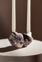 Load image into Gallery viewer, Matthew Fisher M.FISHER Stone Carved Marble Calacatta Viola Purple White Home Decor Candelabra Decorative Art

