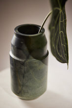 Load image into Gallery viewer, Matthew Fisher M.FISHER Stone carved green marble small short vase designer decorative home decor 

