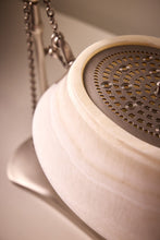 Load image into Gallery viewer, Matthew Fisher M.FISHER Carved Stone Marble Bronze White Onyx Lamp Lantern Decorative Sculpture 

