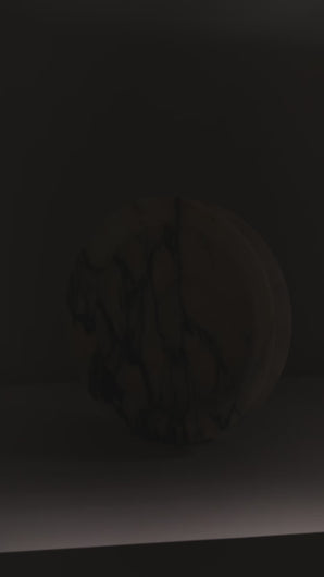 Matthew Fisher M.FISHER Carved Marble Stone Large White Bowl Tray home Decor Decorative Sculpture
