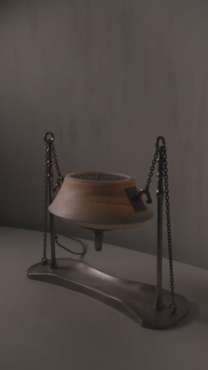 Matthew Fisher M.FISHER Carved Stone Marble Bronze White Onyx Lamp Lantern Decorative Sculpture 
