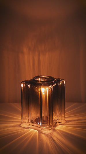 Matthew Fisher M.FISHER Glass Blown Large Black Translucent Vase Vessel Sculpture Decor Decorative
